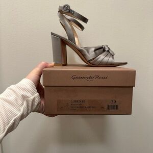 Gianvito Rossi Silver Heeled Sandals